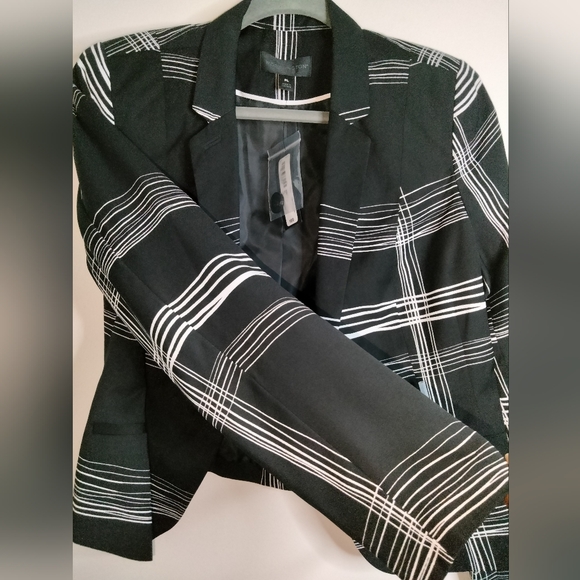 Worthington (Size Lp) Black & White 1-Button Lined LS Blazer Jacket (NEW-NWT) - Picture 8 of 10